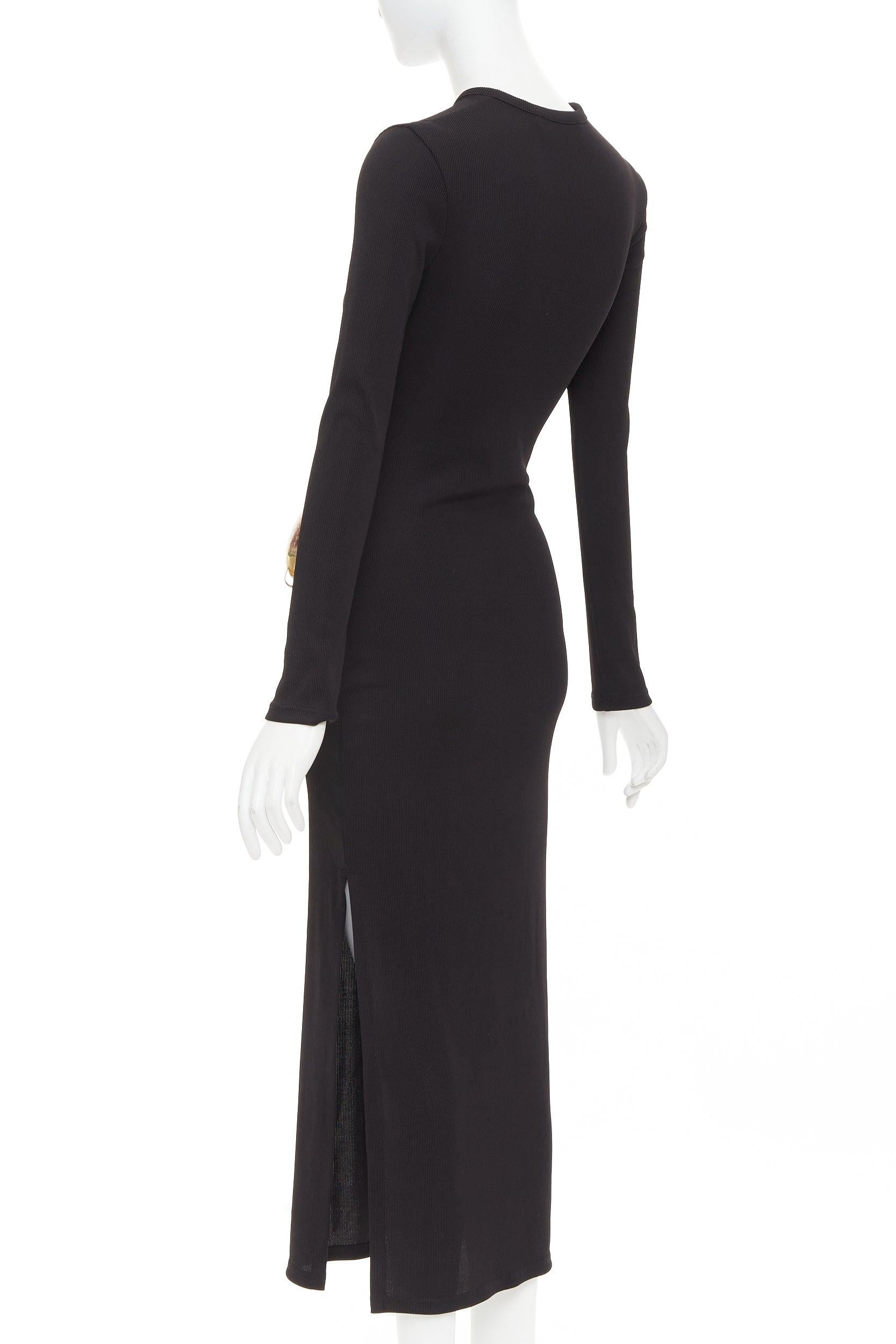 CHRISTOPHER ESBER gerippter Acryl-Kristall-Einsatz ausgeschnittenes Body Con Kleid UK6 XS im Angebot 1