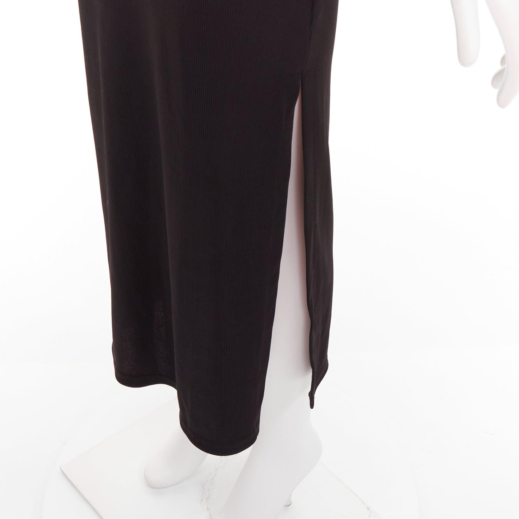 CHRISTOPHER ESBER gerippter Acryl-Kristall-Einsatz ausgeschnittenes Body Con Kleid UK6 XS im Angebot 2
