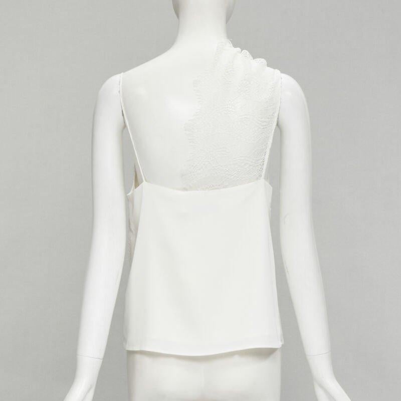 Women's CHRISTOPHER ESBER white asymmetric lace trim camisole slip top UK10 M For Sale