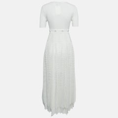 Christopher Esber White Deconstruct Cocoon Mesh Tee Dress S