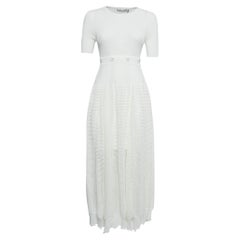 Christopher Esber White Deconstruct Cocoon Mesh Tee Dress S