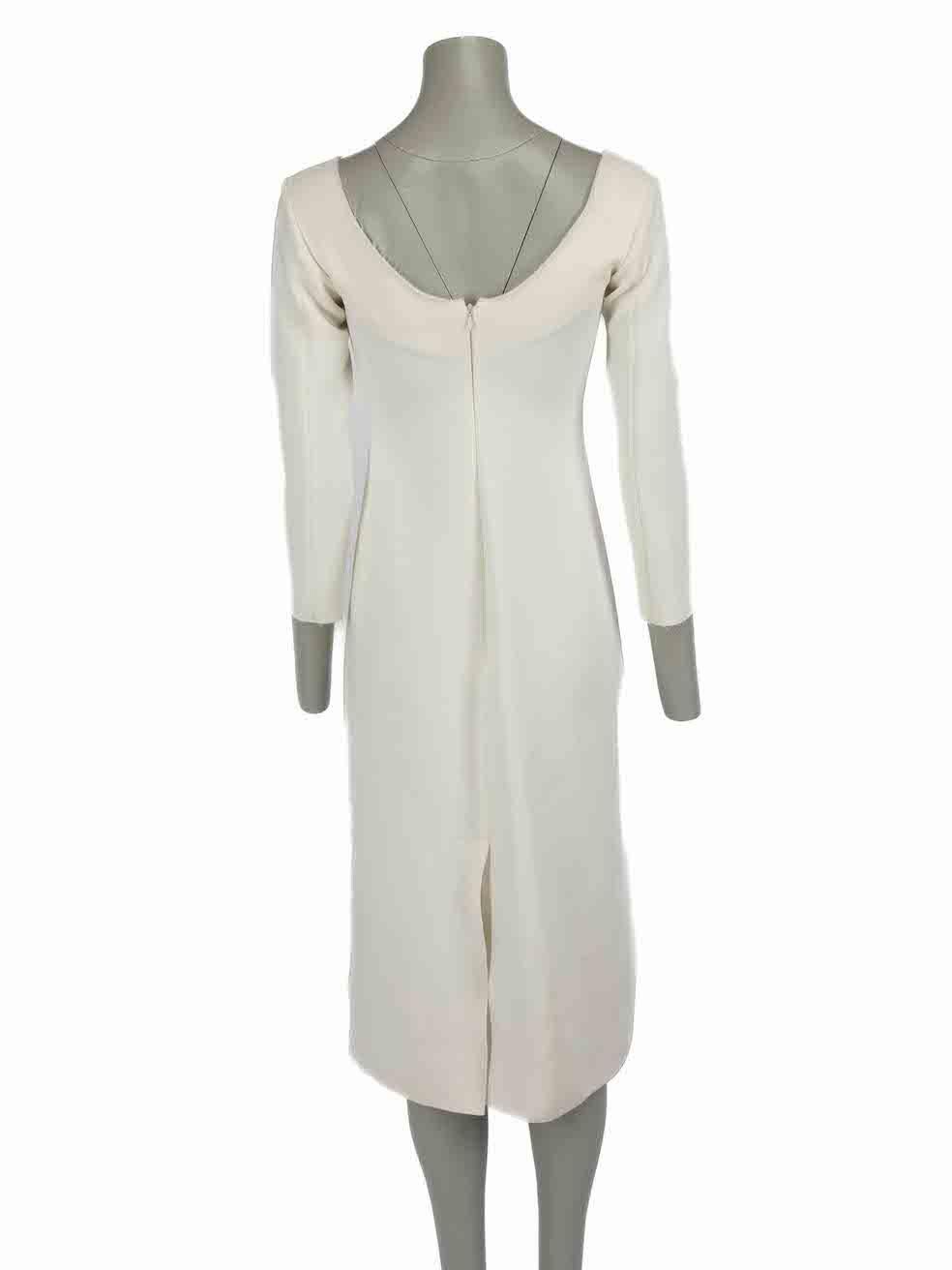 Christopher Esber White Leg Slit Midi Dress Size M In Good Condition For Sale In London, GB