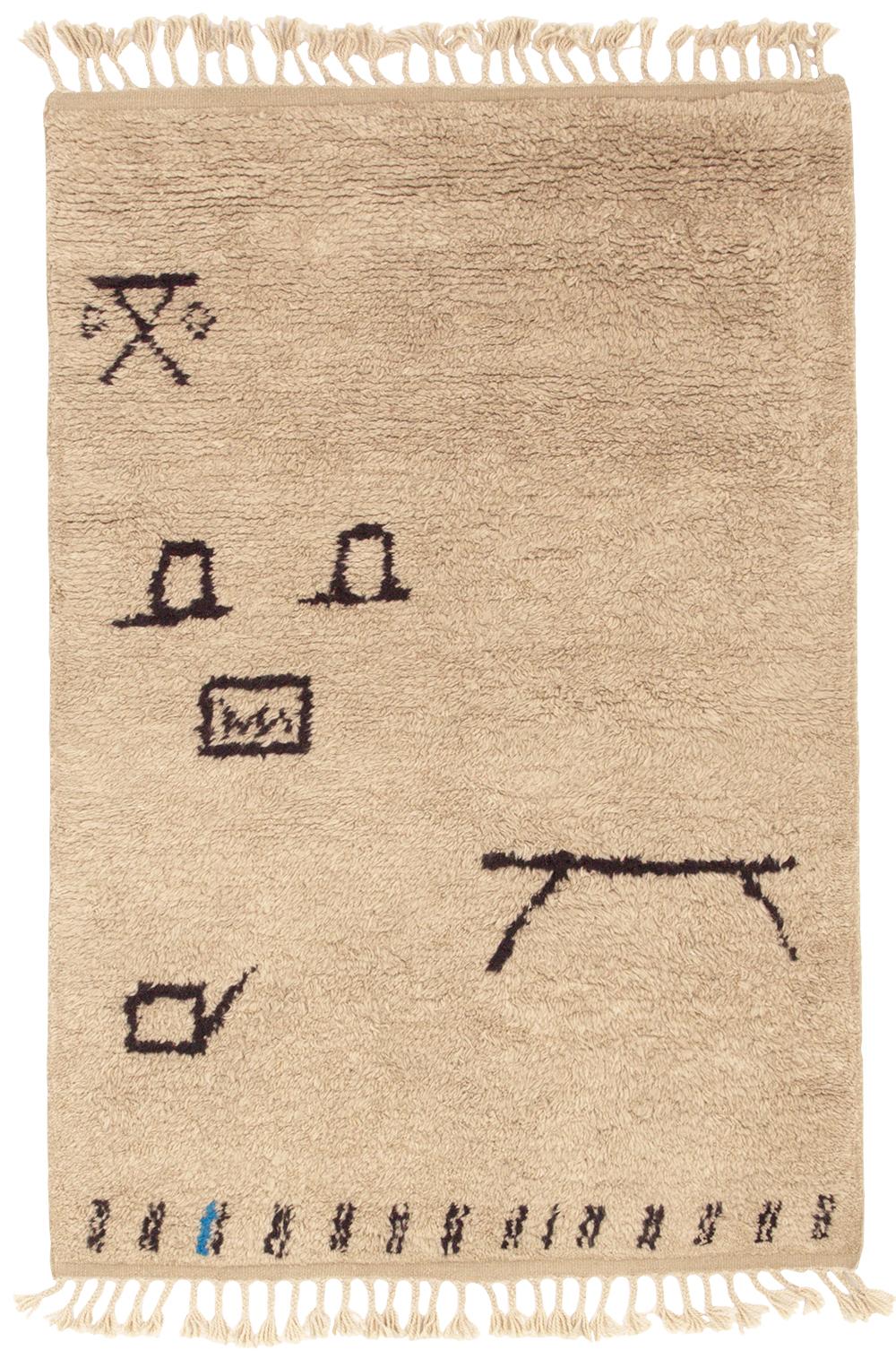 Hand-Knotted Christopher Farr - Hand Knotted Handspun Wool Rug - 4' x 6' For Sale