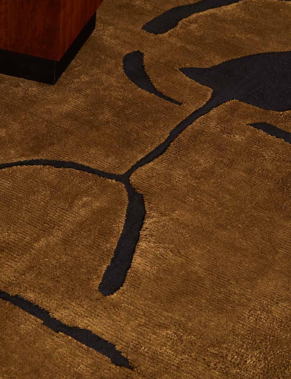 Indian Christopher Farr - Hand Knotted Silk and Jute Rug - 8' x 10' For Sale