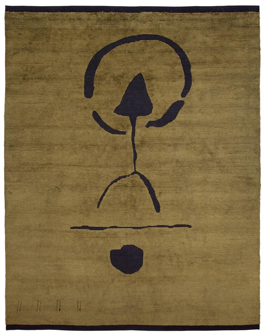 Hand-Knotted Christopher Farr - Hand Knotted Silk and Jute Rug - 8' x 10' For Sale