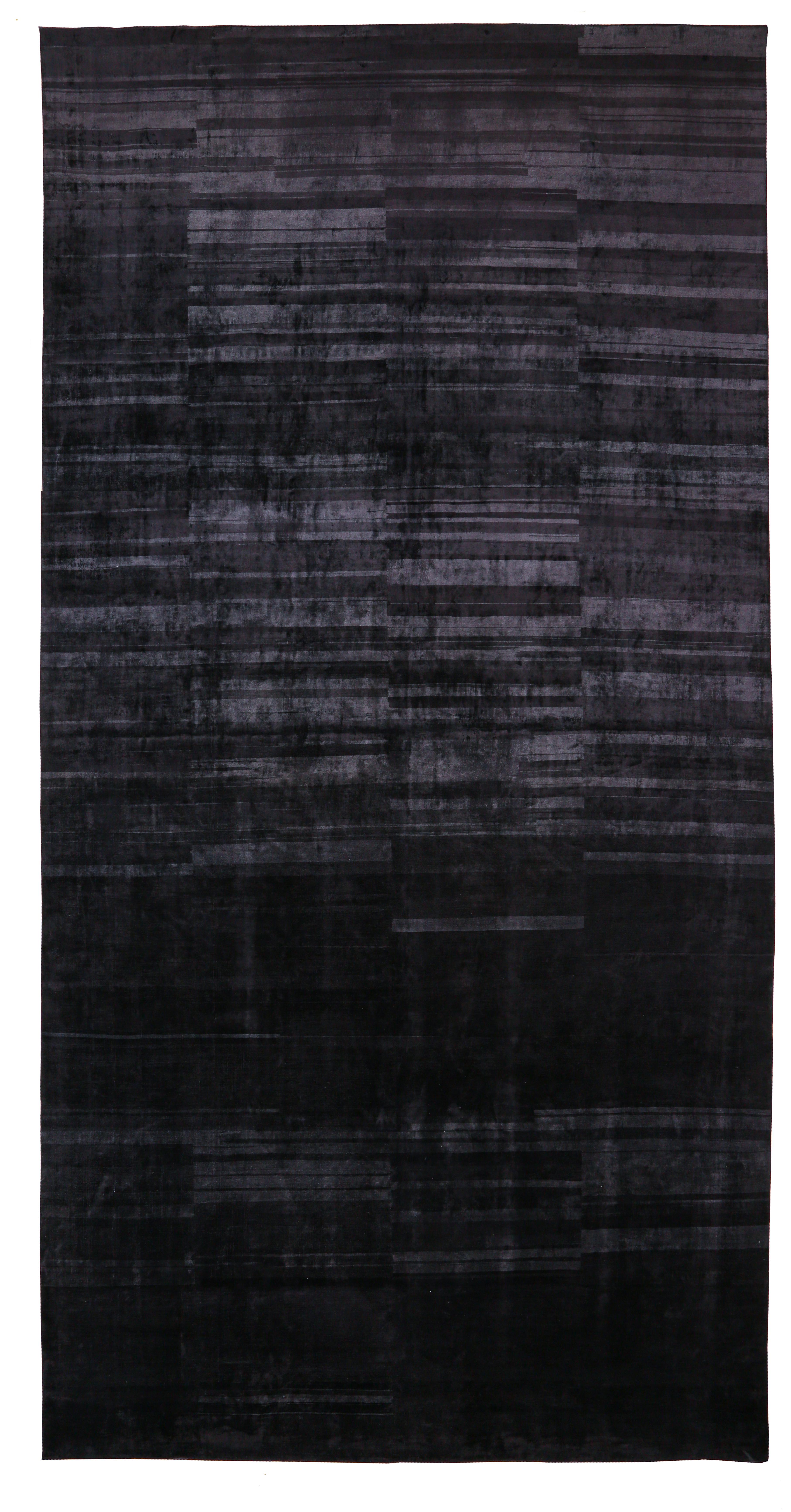 Hand-Knotted Christopher Farr - Hand Knotted Silk Rug- Windsor Moreno 10'4