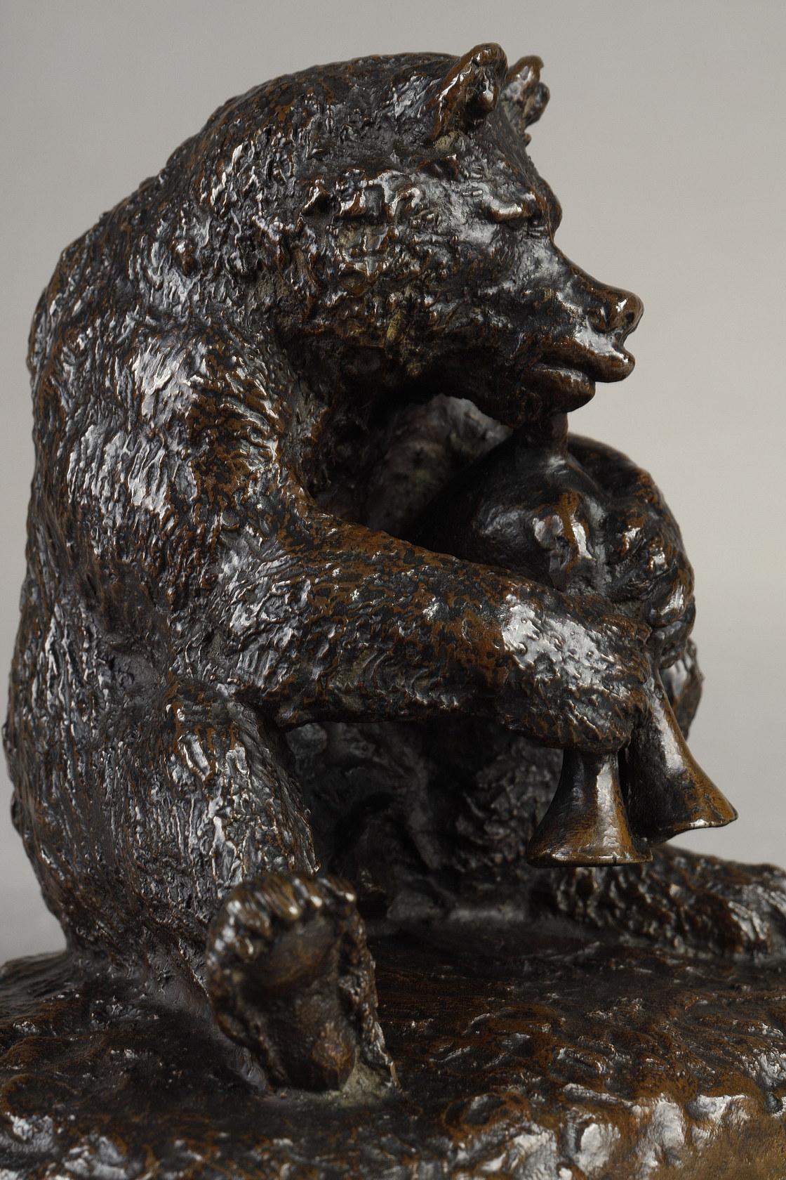 Bear Bagpiper
by Christophe FRATIN (1801-1864)

Bronze with nuanced dark brown patina
Signed on the base 