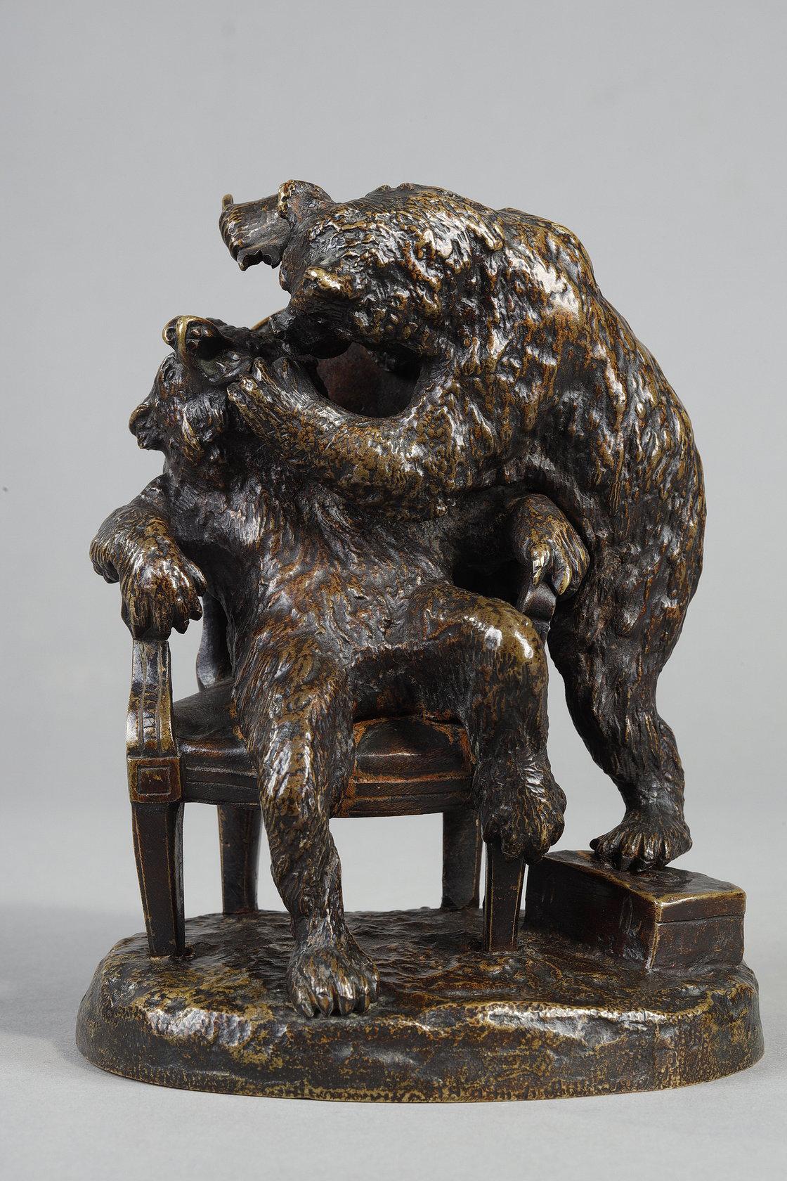 Christopher Fratin Figurative Sculpture - Bear Dentist