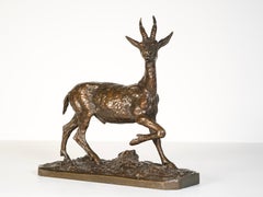 Gazelle, sculpture animalière en bronze de Christophe Fratin 19e siècle