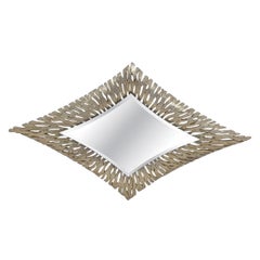 Christopher Guy Balsamine Contemporary Designer Mirror in Silver Leaf