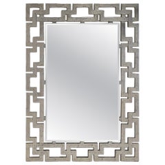 Christopher Guy Clave Silver Leaf Geometric Designer Mirror