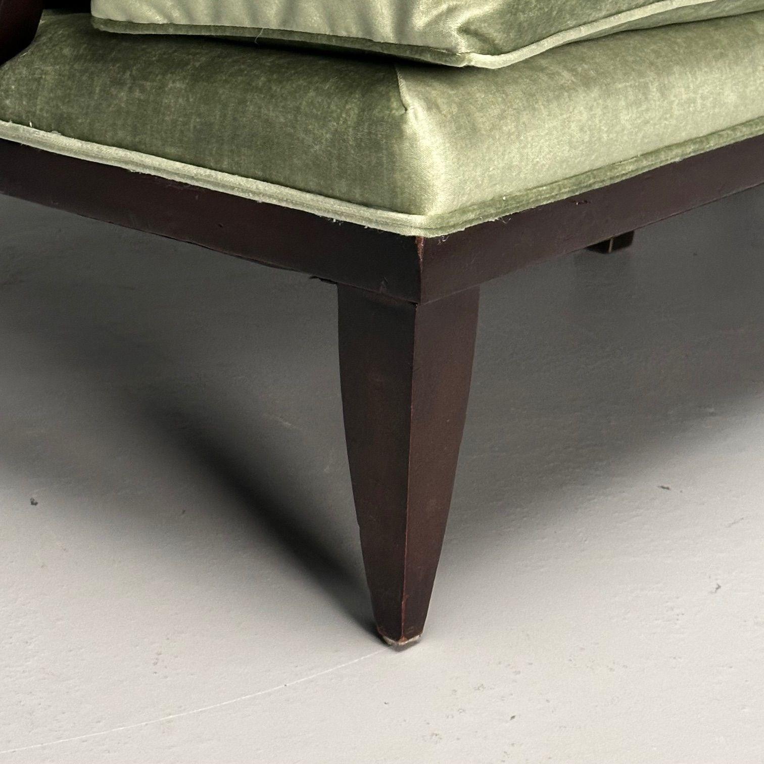 Christopher Guy, Contemporary, Modern Sofa, Mint Green Velvet, Black Wood 1