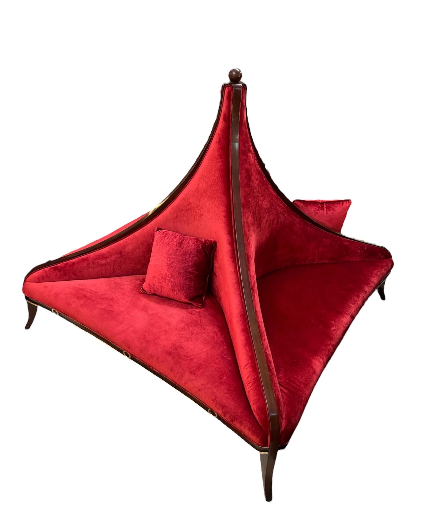 Art Deco Christopher Guy Epicenter Centerpiece Sofa