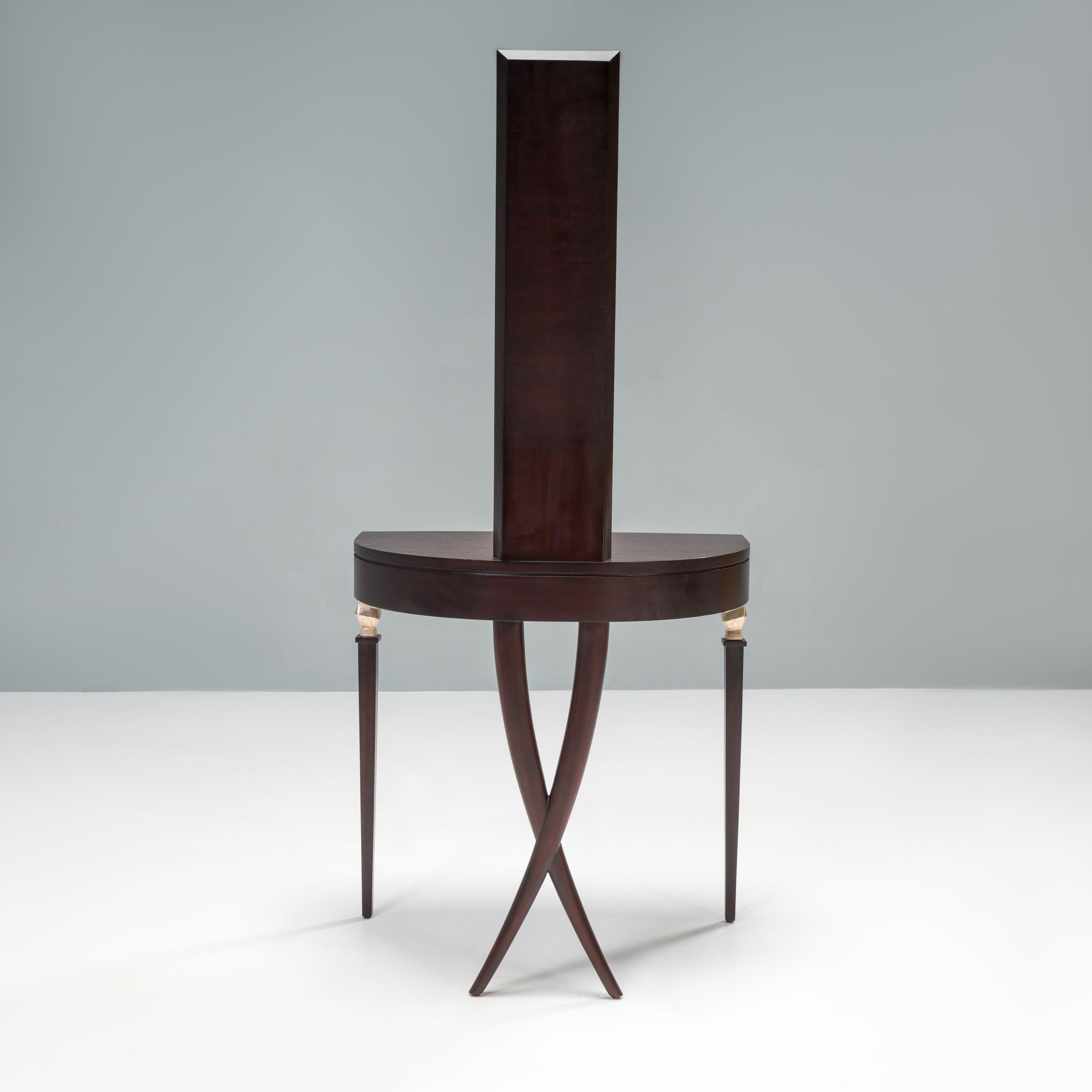 Indonesian Christopher Guy Mahogany Statuesque Vanity Table