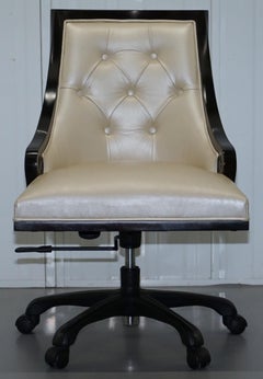 Christopher Guy Megeve Cream Leather Office Desk Captains Chair