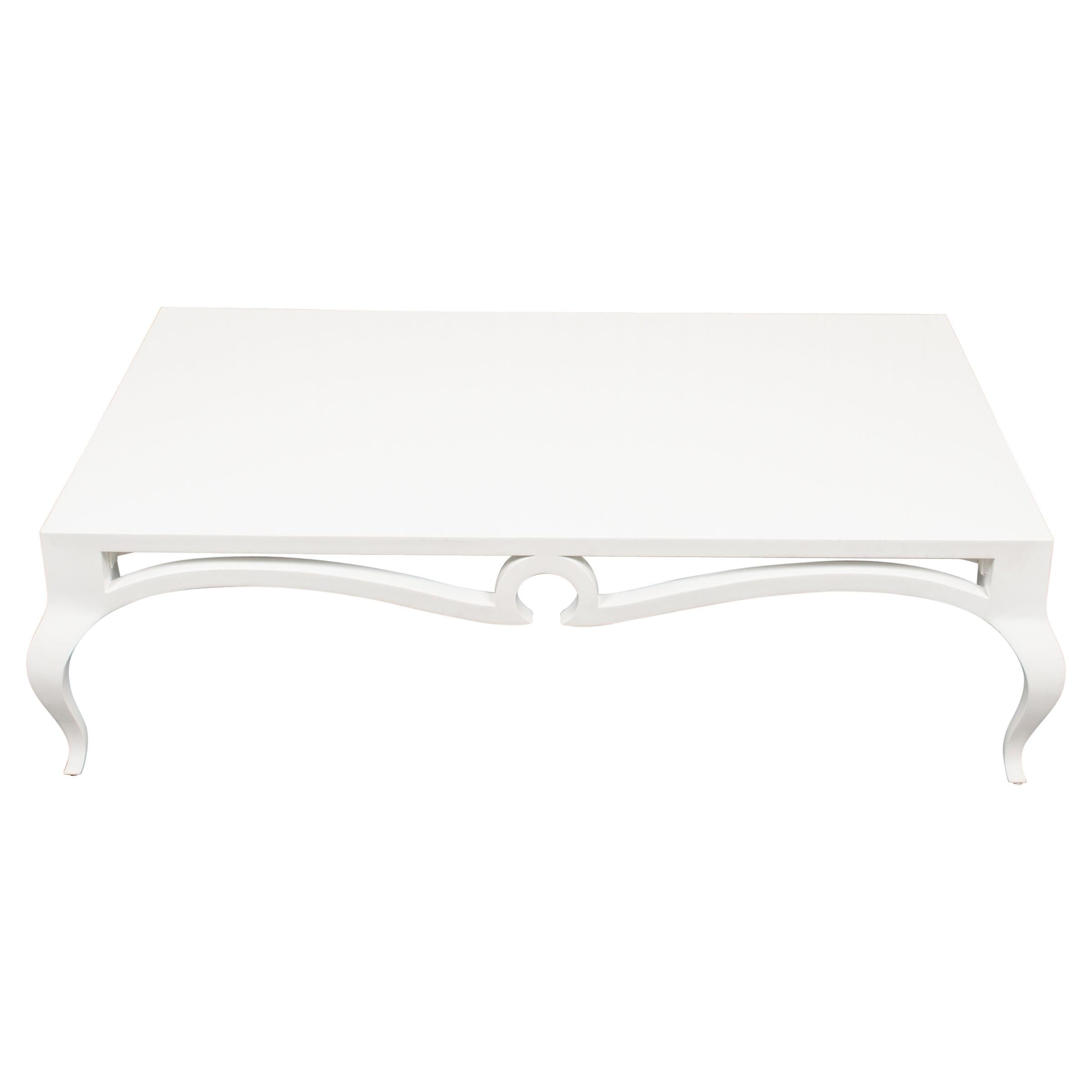 Christopher Guy Modern White Lacquered Coffee Table