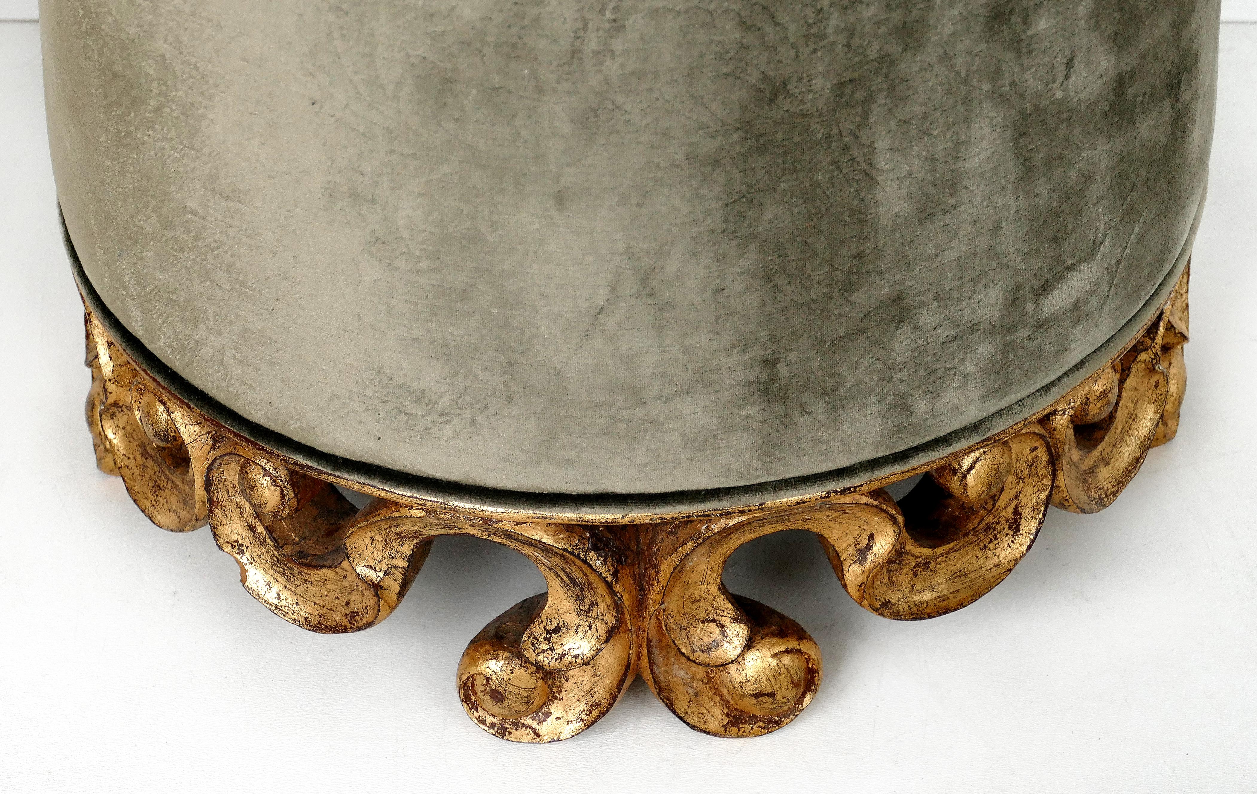 Christopher guy pouf stool, carved giltwood base

Offered for sale is a round pouf stool that has an ornate hand carved base by Christopher Guy. Christopher Guy Harrison (1960-) is a British luxury furniture designer who is the founder and head