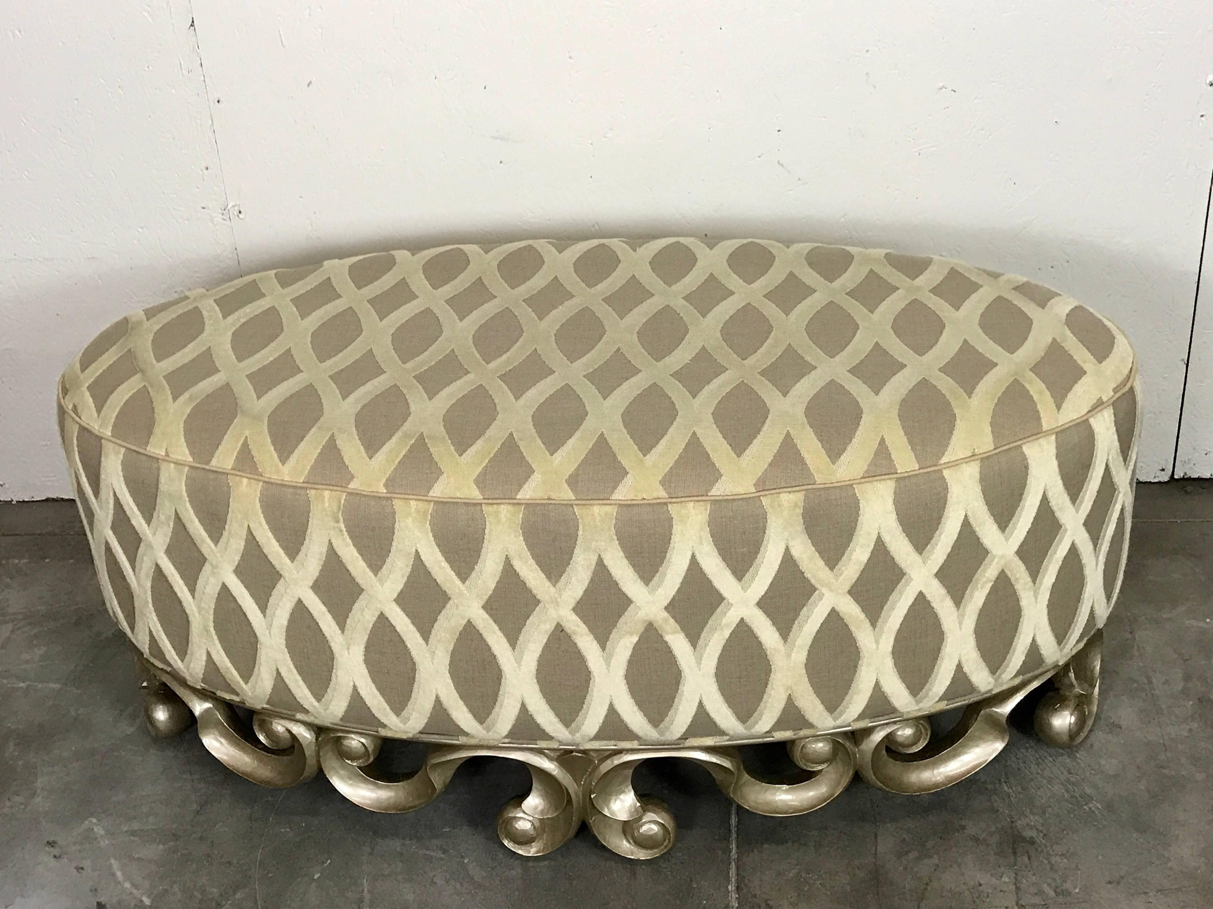 Christopher Guy Vuitton cocktail ottoman, in Italian silver.