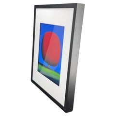 Christophe Jackson Happy Red Tree, pastello a olio su carta, opera d'arte