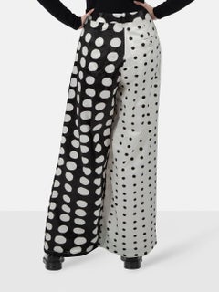 Christopher John Rogers Pantalon à pois noir et blanc Taille XXS