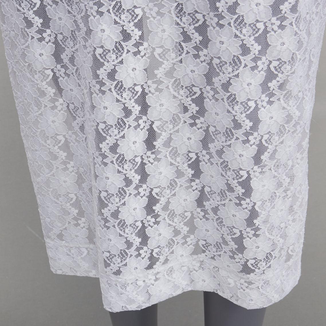 CHRISTOPHER KANE 2019 Runway crystal off shoulder collar sheer lace dress IT38 For Sale 2