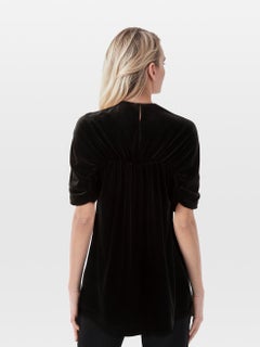 Christopher Kane Schwarzes Kristall Samt Top Größe XS