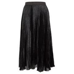 Christopher Kane Black Glitter Pleated Skirt Size L