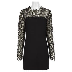 Christopher Kane Mini Dress con dettaglio Web nero taglia M