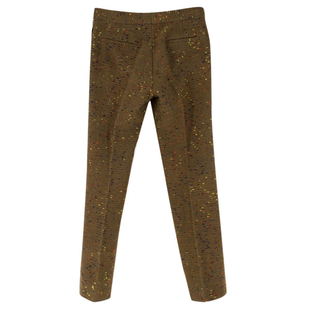Christopher Kane crazy tweed skinny trousers

- khaki trousers 
- multicolour patten
- slim fit
- button, hook and zip closure
- slip pockets
- unlined

Please note, these items are pre-owned and may show some signs of storage, even when unworn and
