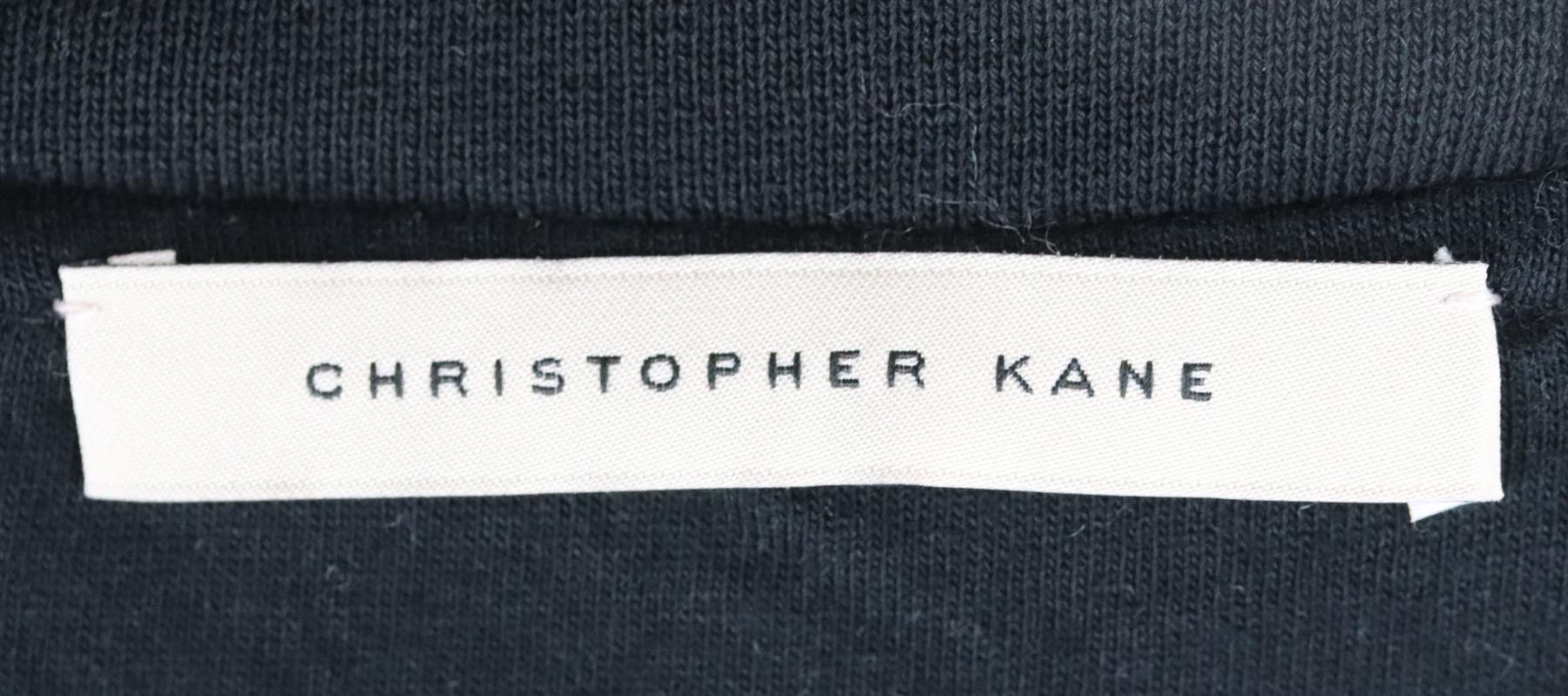 Black Christopher Kane Cropped Embellished Cotton Sweatshirt Small 