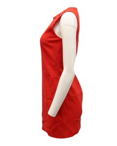 Mini-robe Christopher Kane en laine rouge ornée de cristaux