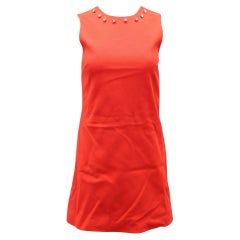 Mini-robe Christopher Kane en laine rouge ornée de cristaux