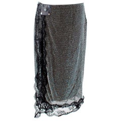 Christopher Kane Crystal Mesh Skirt - Size US 8