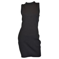 Christopher Kane Fitted Black Dress with Tubed Collar
