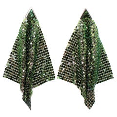 Christopher Kane Green Chainmaile Earrings