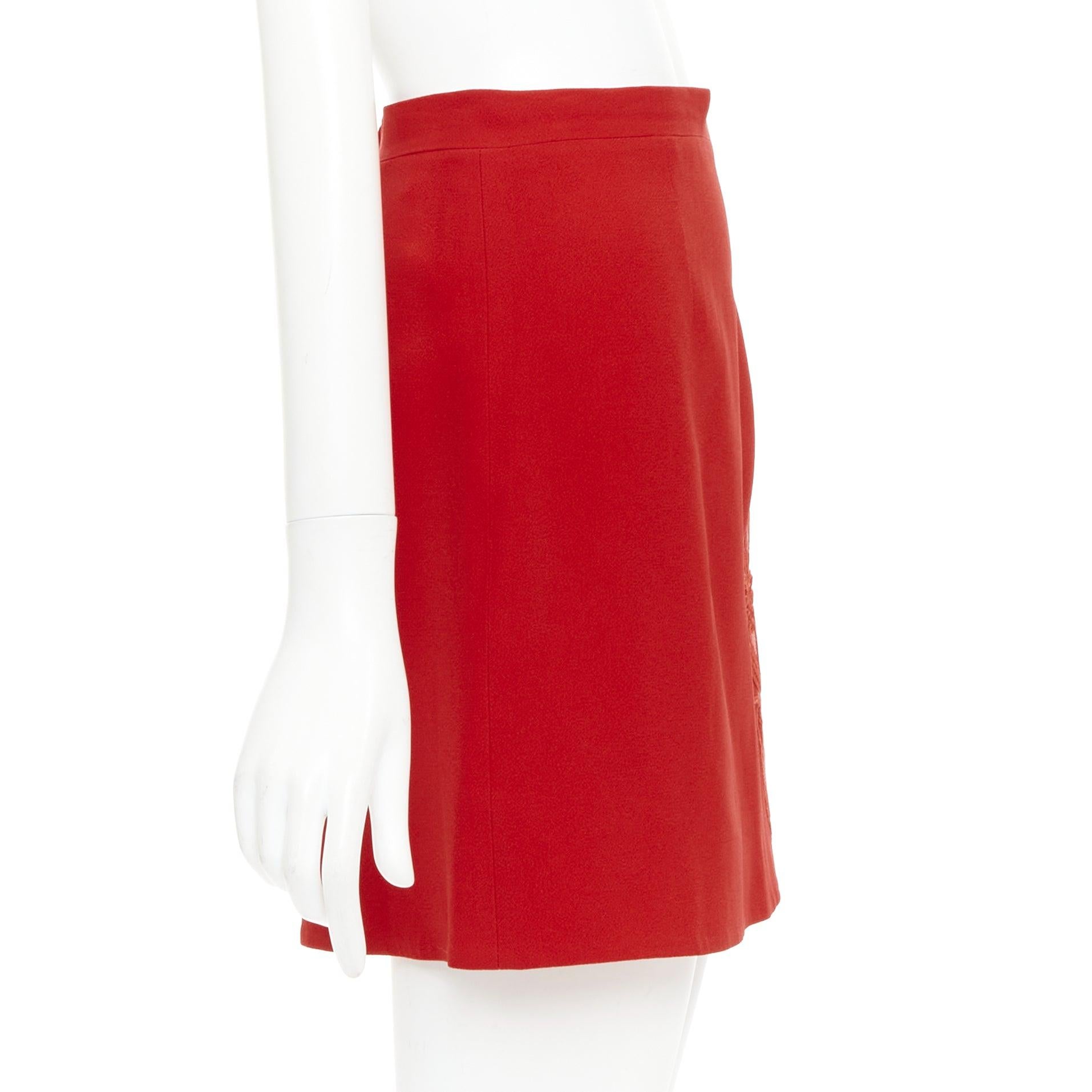 CHRISTOPHER KANE falda de talle alto y corte lateral con bordado de corazón UK8 S en Excelente estado para la venta en Hong Kong, NT