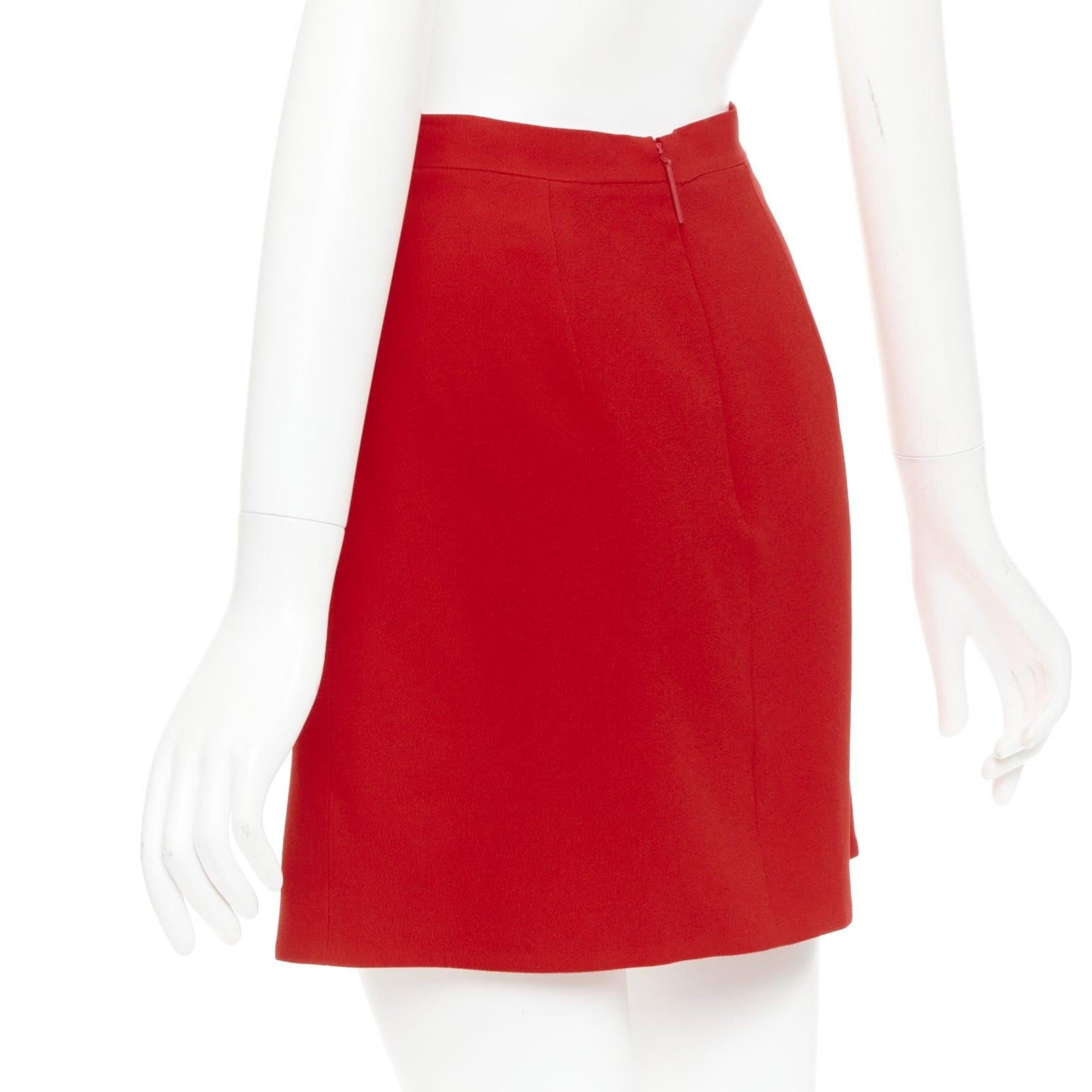 CHRISTOPHER KANE falda de talle alto y corte lateral con bordado de corazón UK8 S en venta 1