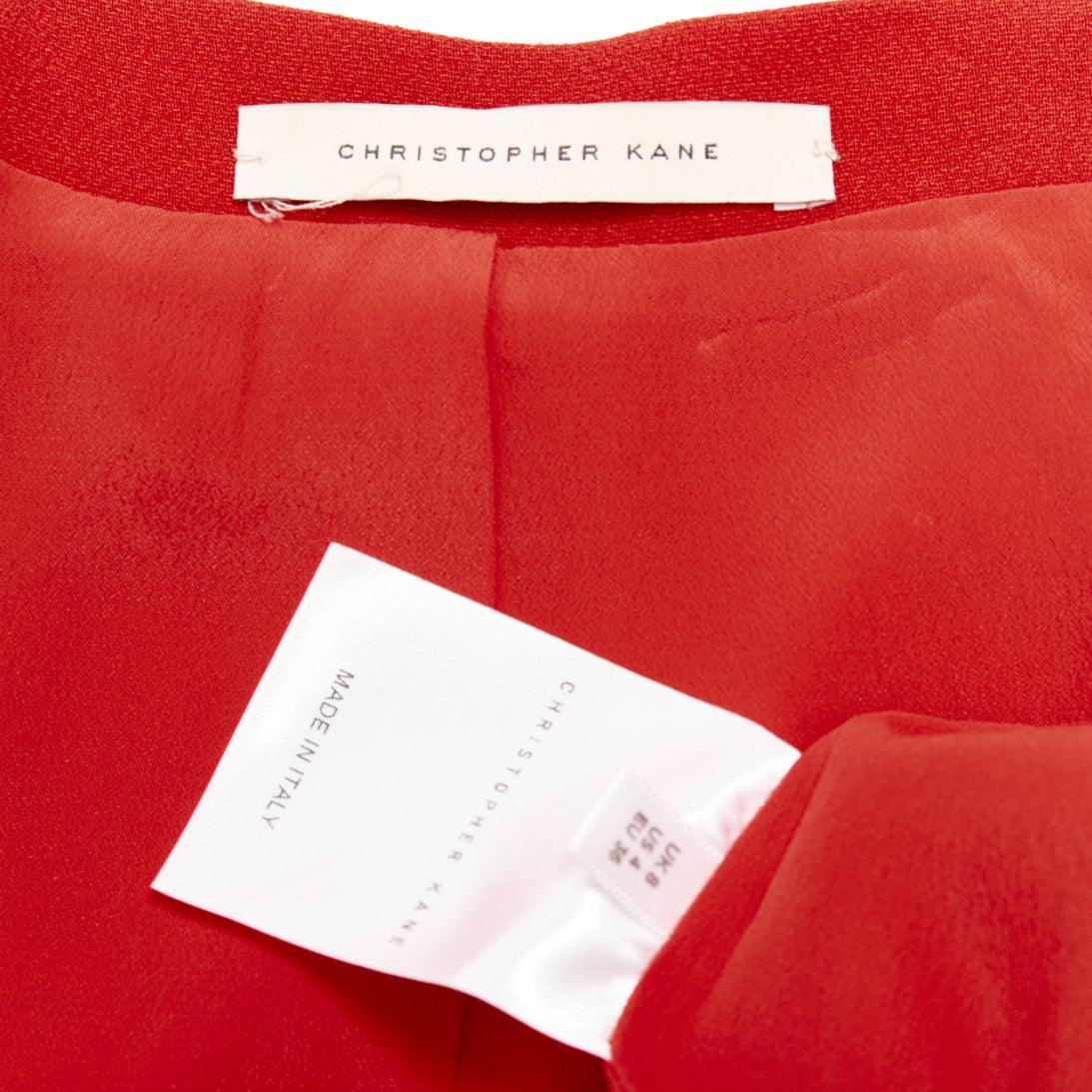 CHRISTOPHER KANE falda de talle alto y corte lateral con bordado de corazón UK8 S en venta 3