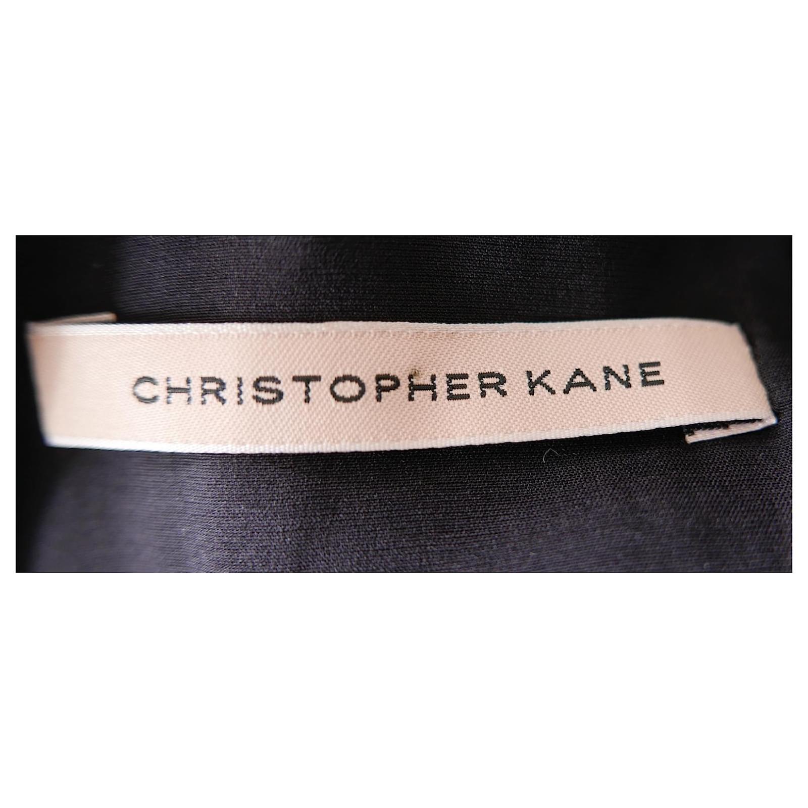 Christopher Kane Leopardenbrokat & gestepptes Lederkleid aus Leder im Angebot 1