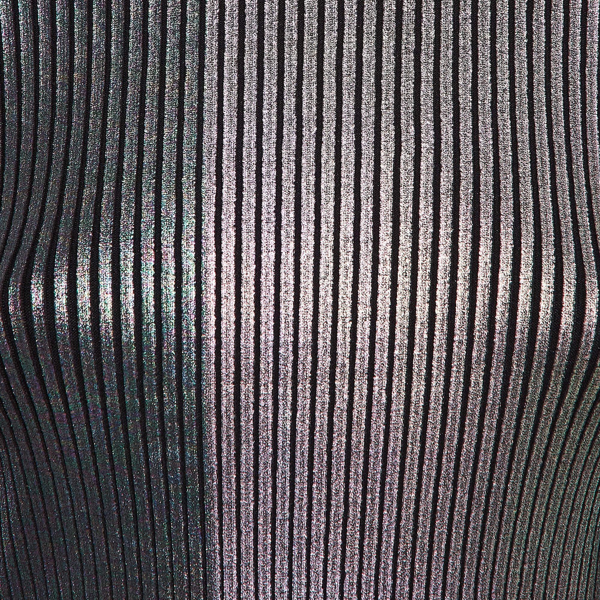 Noir Christopher Kane - Robe moulante en maille côtelée imprimée feuilles multicolores M en vente