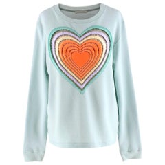Christopher Kane Oversized Sweatshirt with Heart Embroidery