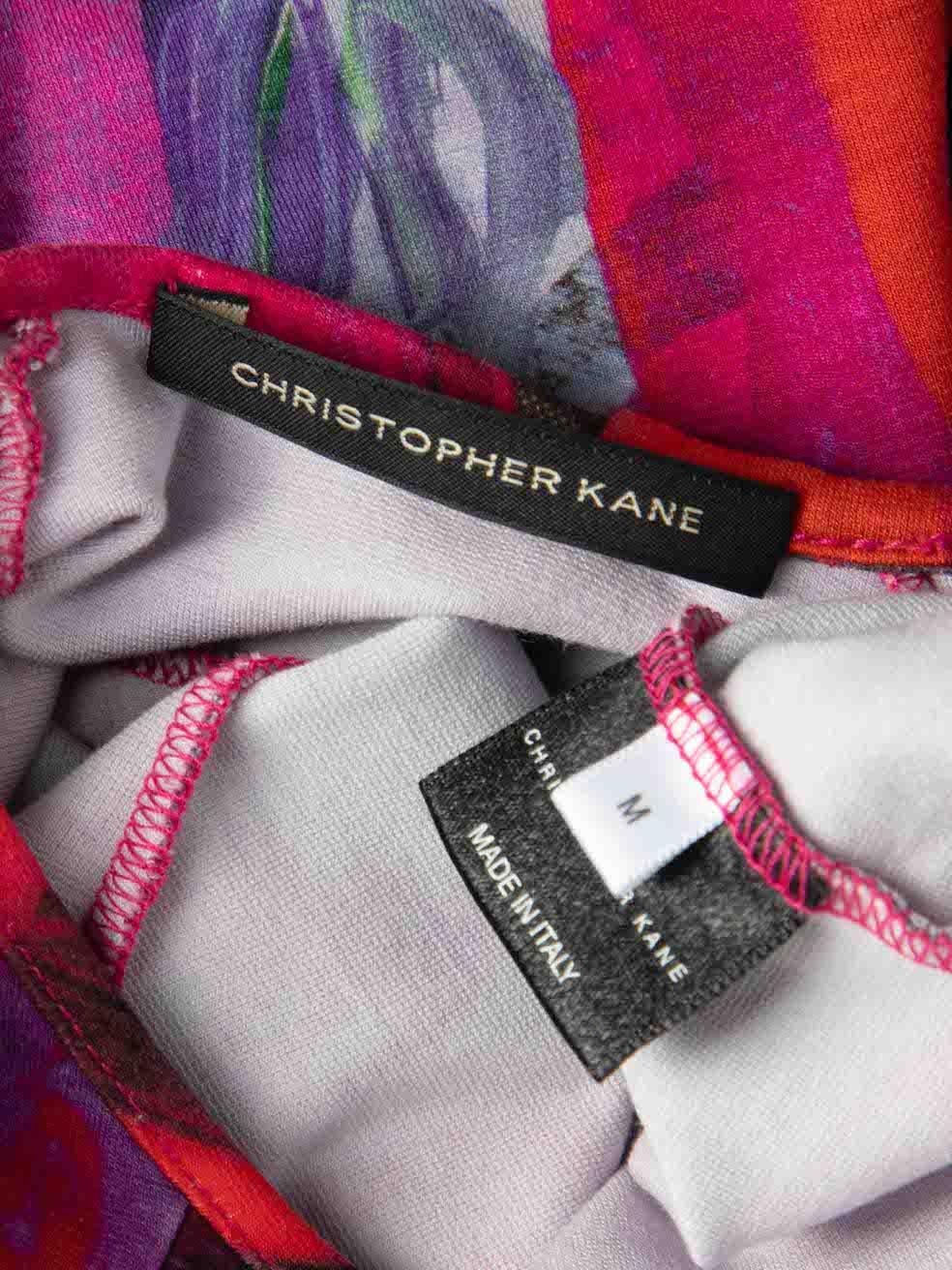 Christopher Kane Pink Abstract Print Mini Dress Size M In Excellent Condition In London, GB