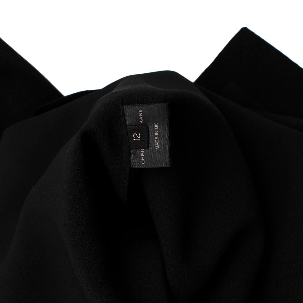 Christopher Kane Rainbow Collar Black Wool Dress - Size US 8 For Sale 1