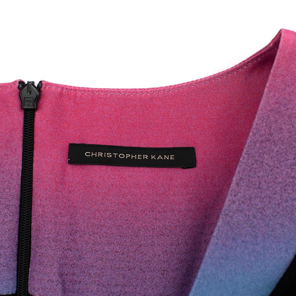 Christopher Kane Rainbow Collar Black Wool Dress - Size US 8 For Sale 4