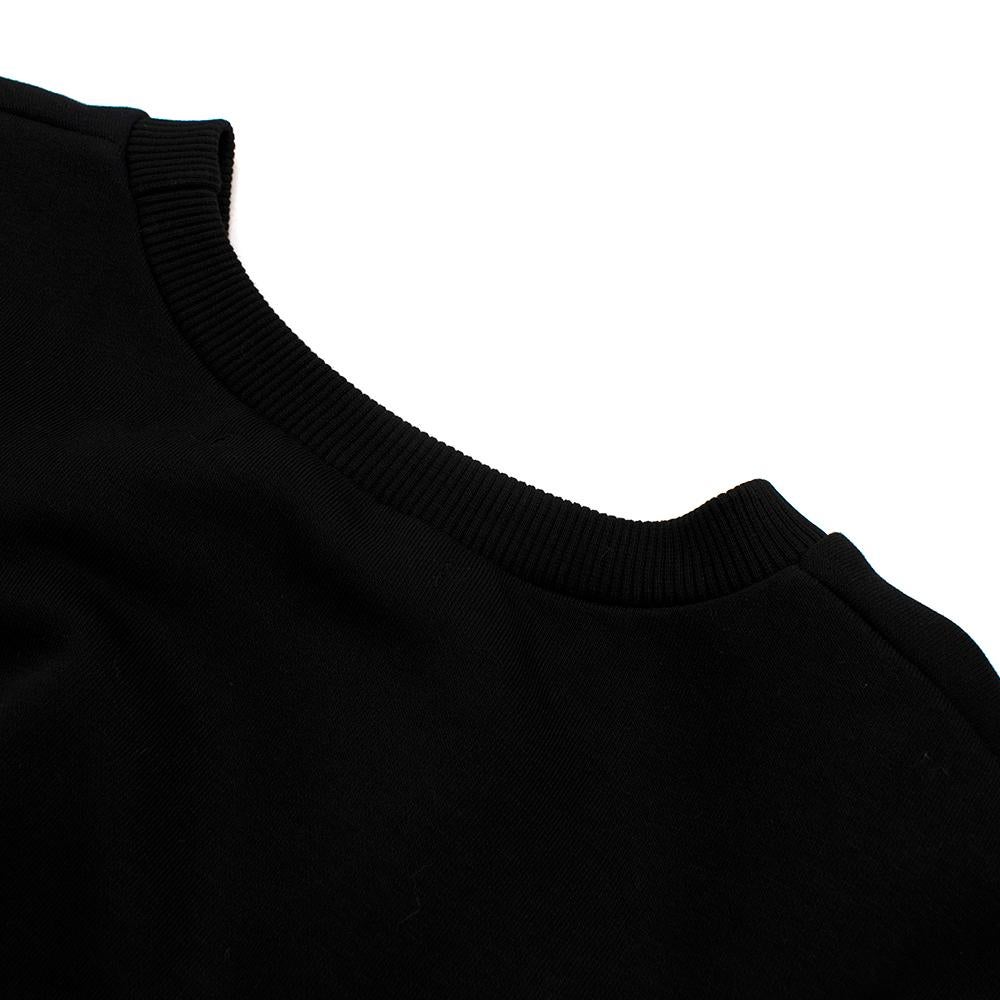 Women's or Men's Christopher Kane Sheer Black Lace Flower Applique Sweatshirt - Size US 8 For Sale