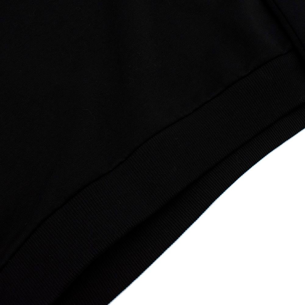 Christopher Kane Sheer Black Lace Flower Applique Sweatshirt - Size US 8 For Sale 2