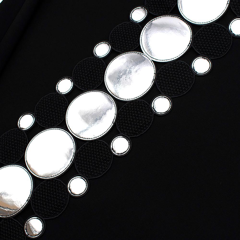 Christopher Kane Silver Embellished Black Shift Dress - Size US 10 In New Condition For Sale In London, GB