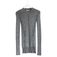 Christopher Kane Silberner Skinny-Pullover aus Lurex-Strick