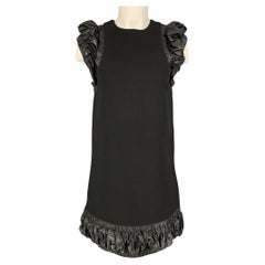 CHRISTOPHER KANE Size 4 Black Polyester Mixed Fabrics Sleeveless Dress