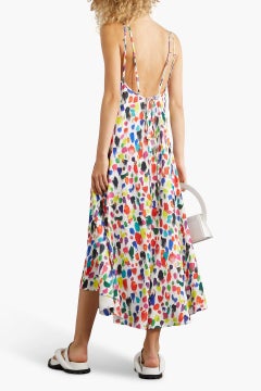 Abito con stampa "Neon Smudge" di Christopher Kane, collezione Primavera-Estate 2021